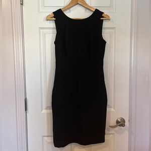 Ann Taylor Crew Neck Sheath Bi-Stretch Dress in Black